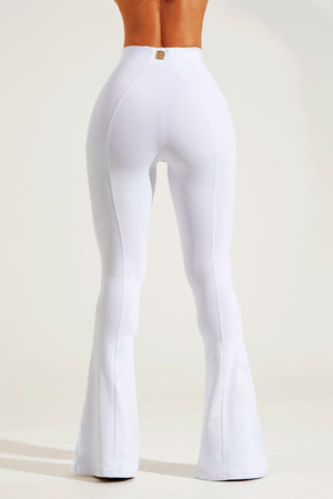 Calça Premium Curve Toda Dupla Flare Branca