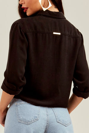 Camisa Térmica Cropped Preta Liocel