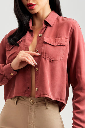 Camisa Cropped Térmica Red Cherry