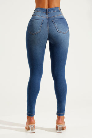 Calça Jeans Modeladora Inesquecível Skinny Cós Médio