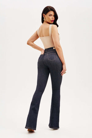 Calça Jeans Modeladora Fantástica Flare Cós Alto