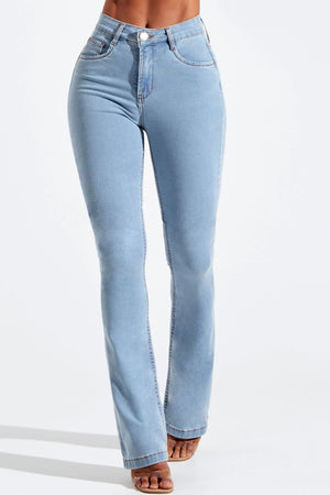 Calça Jeans Modeladora Inesquecível Boot Cut Clara Cós Médio