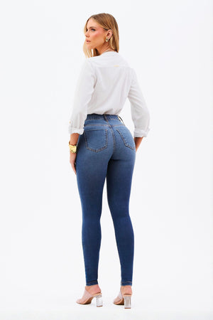 Calça Jeans Modeladora Inesquecível Skinny Cós Médio
