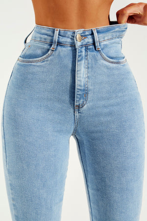 Calça Jeans Modeladora Basic Reta Cós Super Alto