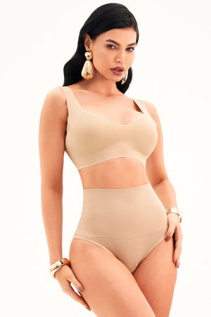Calcinha Modeladora Tanga Bege