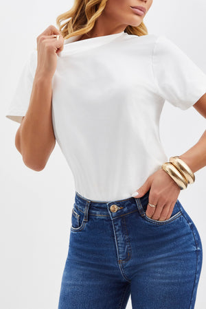 Camiseta Premium Basic Algodão Egípcio Off White