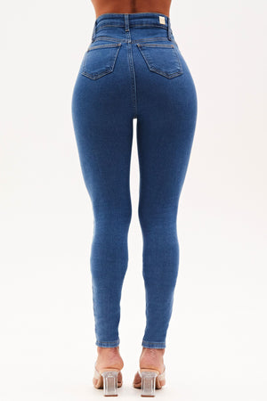 Calça Jeans Modeladora Clássica Skinny Cós Super Alto