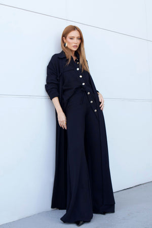 Calça Comfort Office Pantalona Preto Intenso