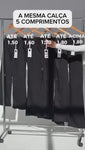 Stories de Calça Jeans Modeladora Wide Leg Cós Super Alto Barra Corte a Laser Preto Intenso