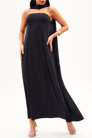 Vestido Premium Basic Tomara que Caia Preto