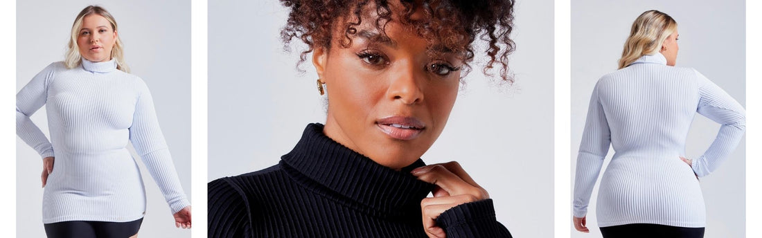 Blusa canelada gola alta: a peça curinga do inverno        