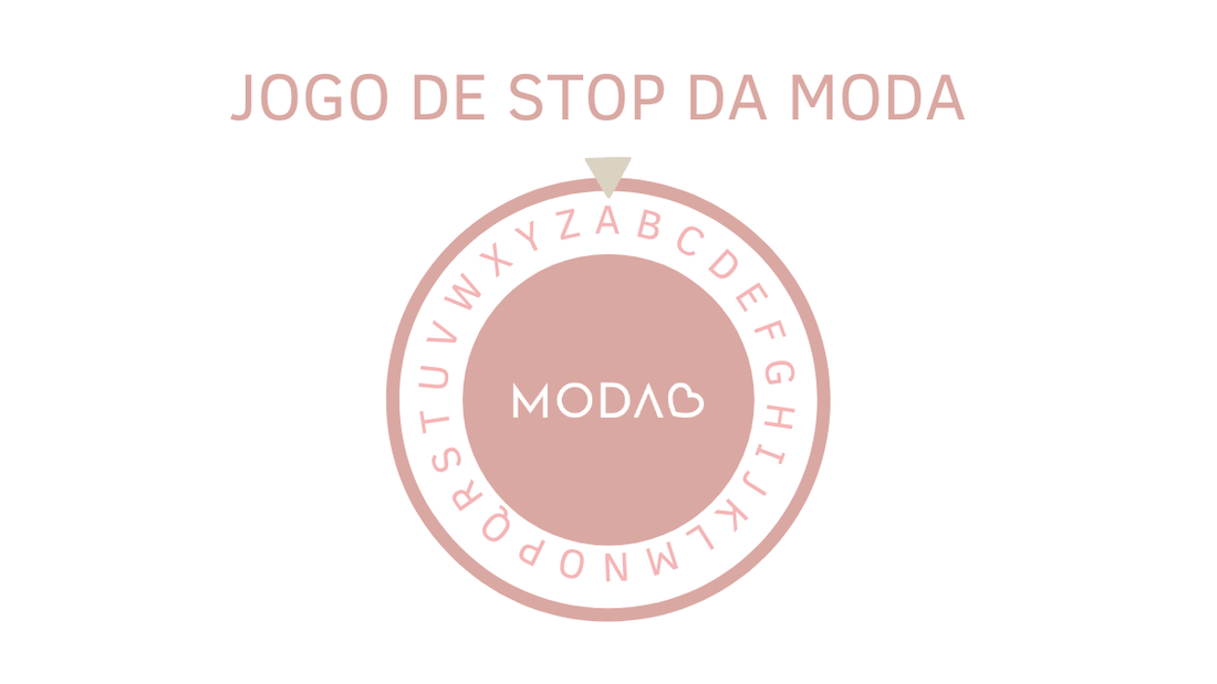 Jogo de stop da Modab: roupas, cor e tendência de A a Z.