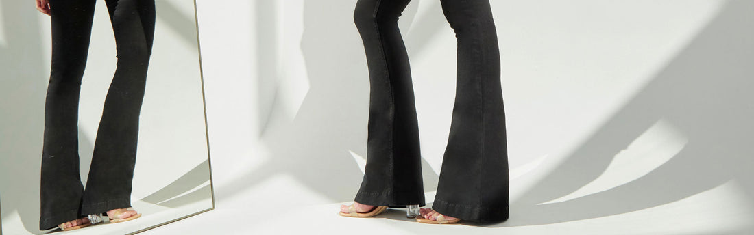 Aprenda como combinar calça flare preta jeans!