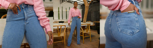 Aprenda como combinar calça flare jeans cintura alta!