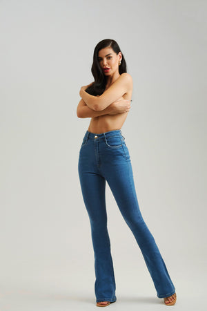 Calça Jeans Modeladora Flare Clássica