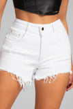 Shorts Jeans Modelador Cintura Alta Branco