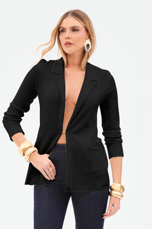 Blazer Estilo Alfaiataria Comfort Office Preto