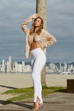 Calça Premium Curve Toda Dupla Skinny Branca