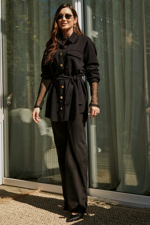 Camisa Oversized Comfort Office Preta