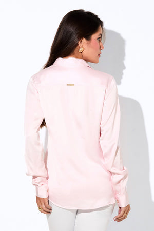 Camisa Feminina de Viscose Acetinada Essence Peonia
