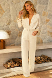 Calça Pantalona de Linho Térmico Dunas Areia