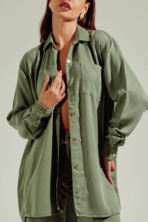 Camisa Térmica Oversized Verde Liocel