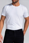 Camiseta Masculina PIMA Gola Redonda Branca
