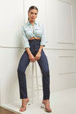 Calça Jeans Ultra Modeladora Reta Cós Alto