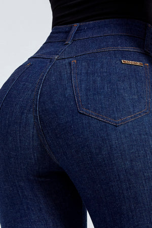 Calça Jeans Skinny Modeladora Revolucionária Cintura Super Alta Escura
