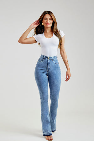 Calça Jeans Flare