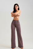 Calça Jeans Modeladora Wide Leg Violeta