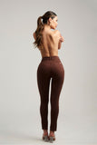 Calça Jeans Modeladora Skinny Coffee Cós Alto