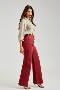 Calça Jeans Modeladora Wide Leg Red Cherry