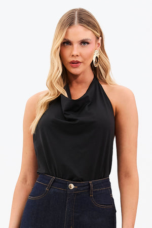 Blusa Curve Frente Única Degagê Preta