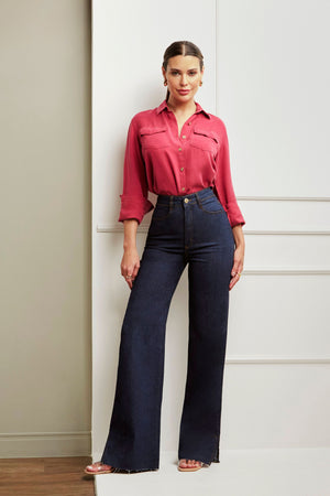 Calça Jeans Ultra Modeladora Wide Leg