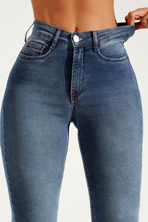 Calça Jeans Skinny Modeladora Inesquecível Cintura Média