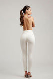 Calça Jeans Modeladora Skinny Off White Cós Alto