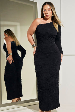 Vestido Ombro Único Perfect Stretch Preto