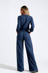 Calça Ultra Premium Pantalona Azul Marinho