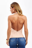 Blusa Curve Frente Única Degagê Nude
