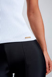 Blusa Canelada Premium Gola Alta Branca