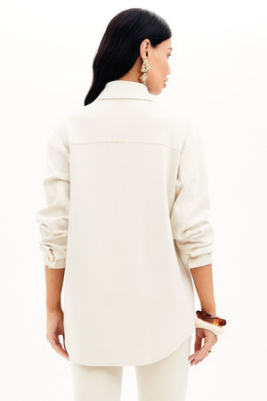 Camisa Oversized Comfort Office Nude