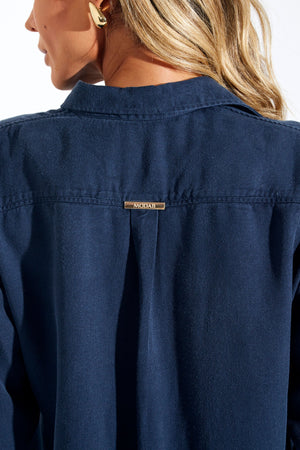 Camisa Térmica Oversized Azul Marinho Liocel