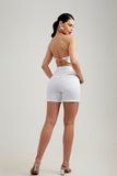 Shorts Jeans Modelador Branco Cós Super Alto