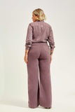 Calça Jeans Modeladora Wide Leg Violeta Cós Super Alto