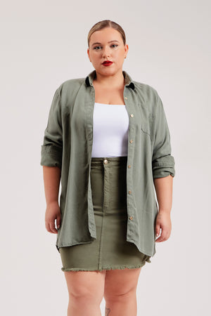 Camisa Térmica Oversized Verde Liocel