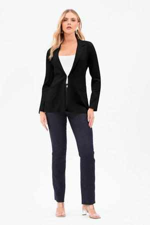 Blazer Estilo Alfaiataria Comfort Office Preto