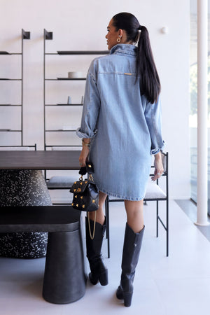 Jaqueta Jeans Claro Alongada