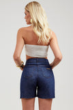 Shorts Jeans Ultra Modelador Curto Cós Super Alto
