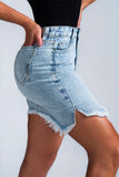 Saia Jeans Modeladora Cintura Alta Clarinha